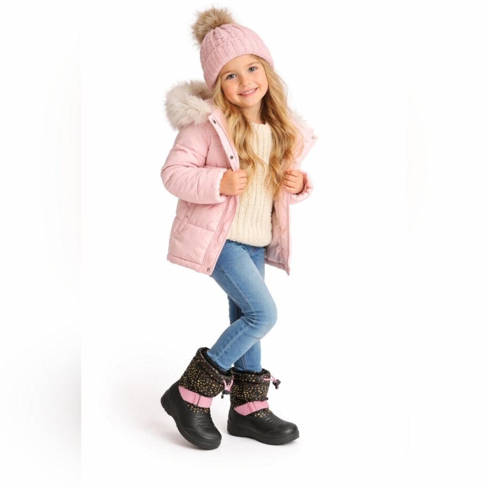 Northside Black Pink Winter Snow Boots Size 7